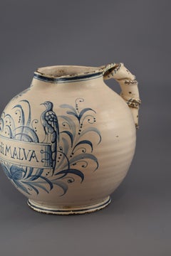Ceramic Drug Jar or Syrup Jar, Possibly Italy, 18th Century