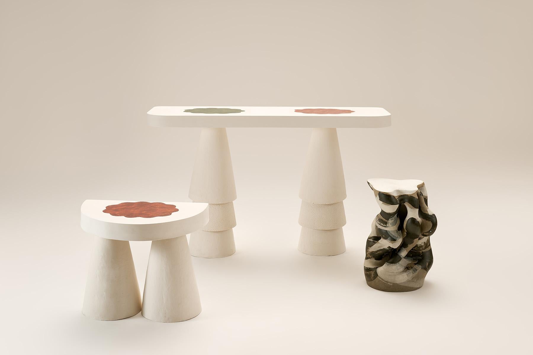 Ceramic Dym Side Table by Perler For Sale 4