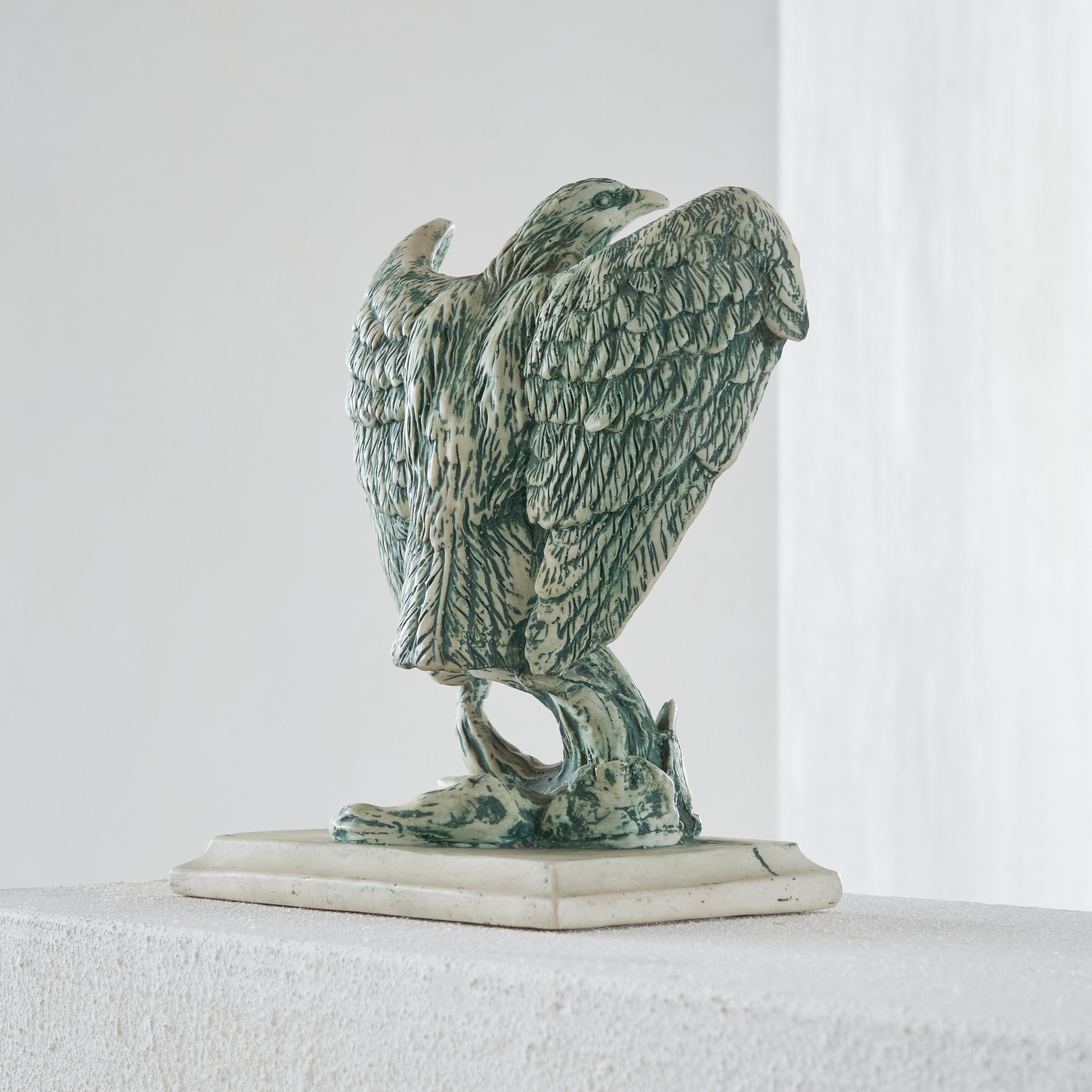 Hand-Crafted Ceramic Eagle Sculpture For Sale