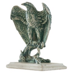 Antique Ceramic Eagle Sculpture