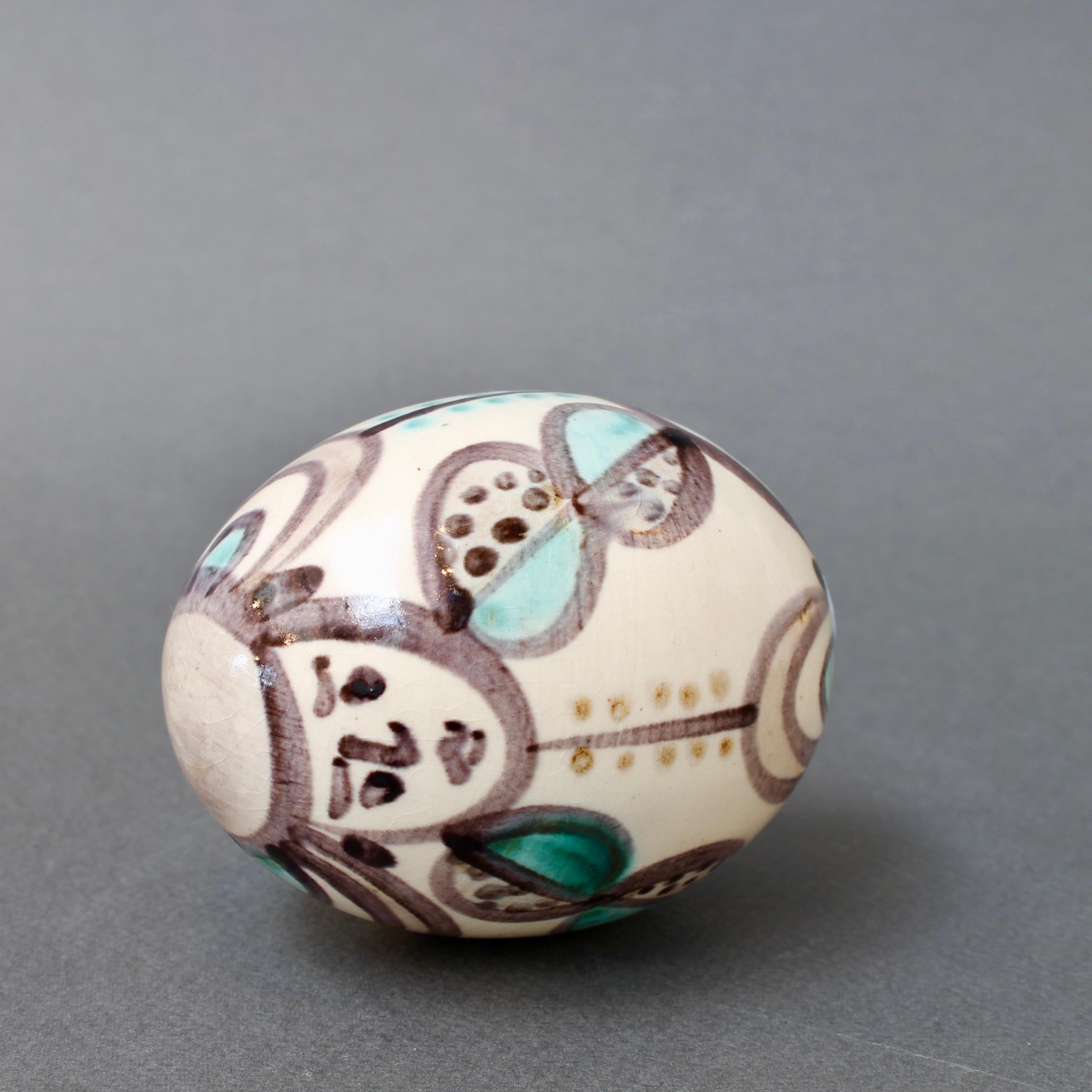 French Ceramic Easter Egg from Atelier Madoura, circa 1960s For Sale