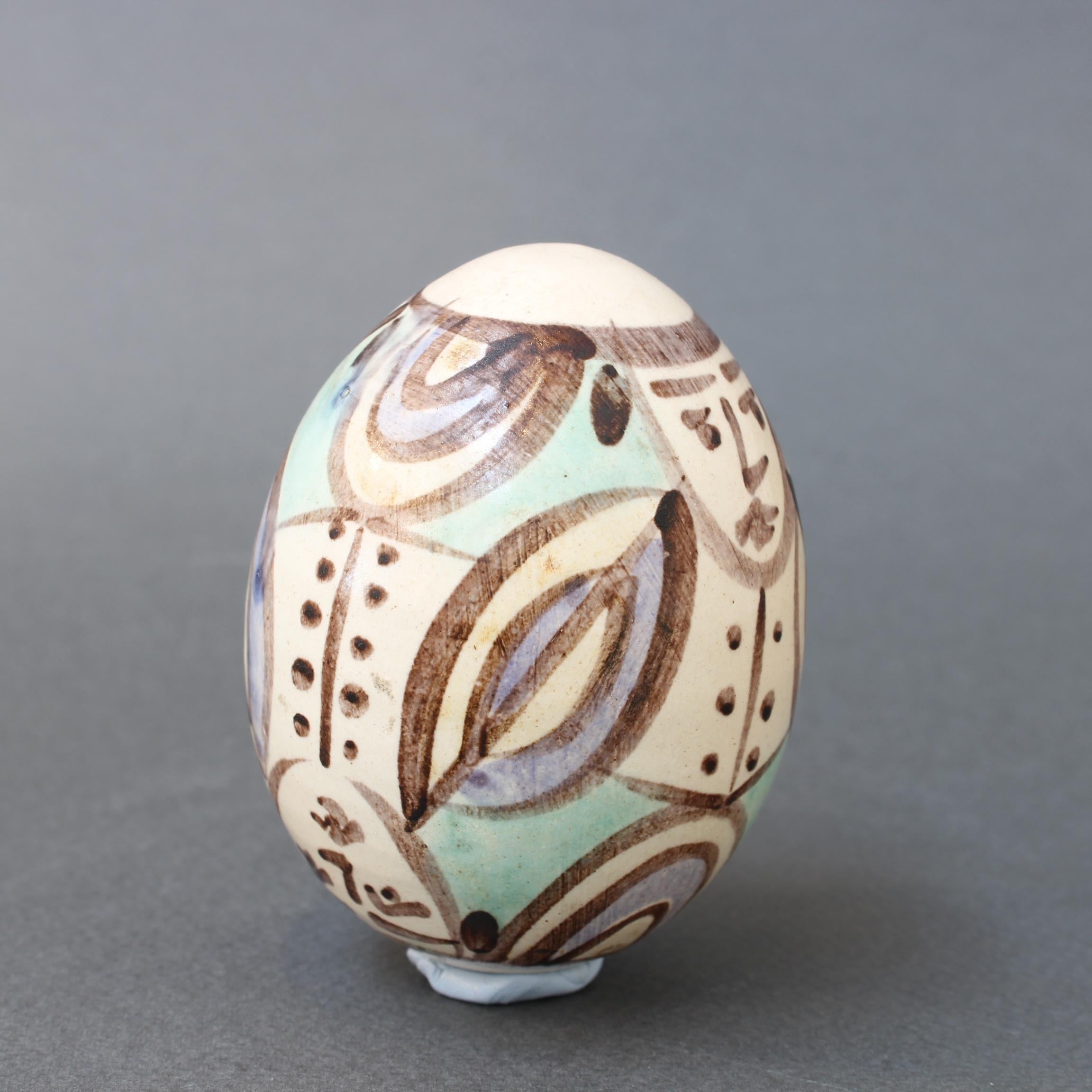 Milieu du XXe siècle Œuf de Pâques en céramique de l'Atelier Madoura 