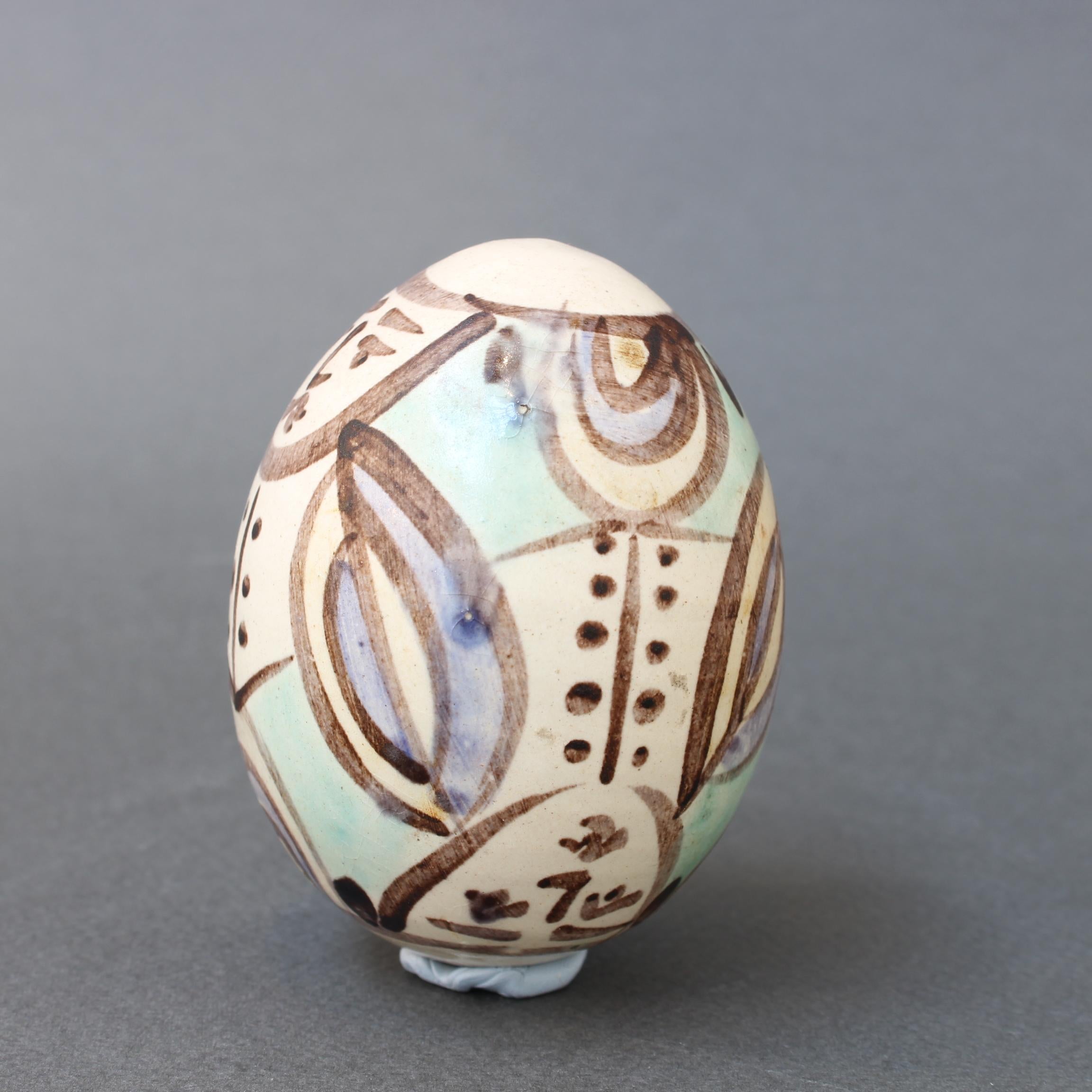 Hand-Painted Ceramic Easter Egg from Atelier Madoura 'circa 1960s' For Sale
