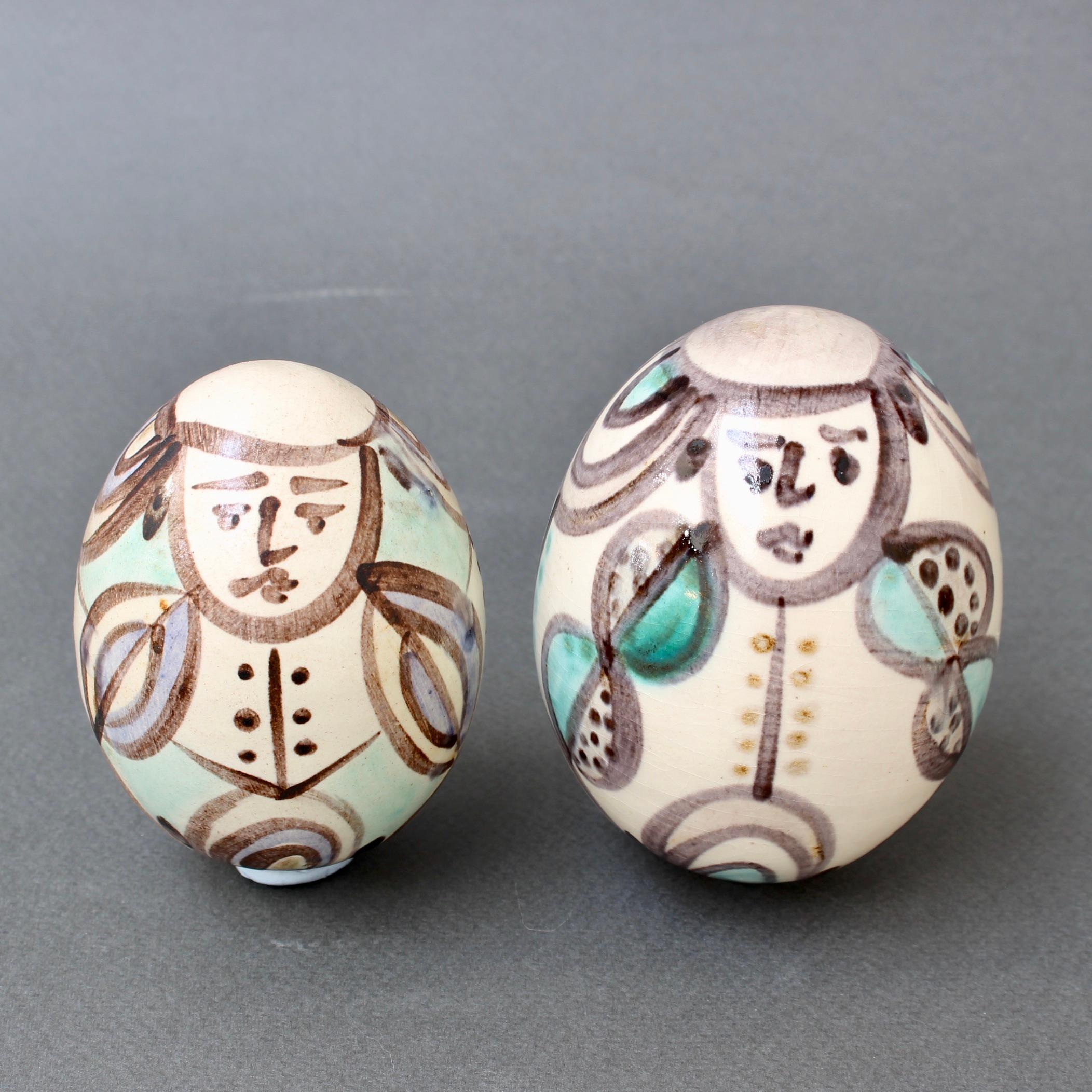 Hand-Painted Ceramic Easter Egg from Atelier Madoura, circa 1960s For Sale