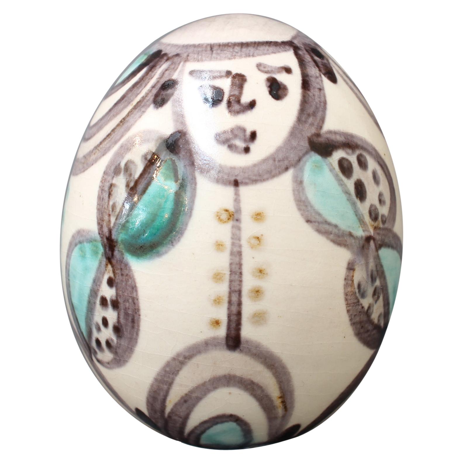 Ceramic Easter Egg from Atelier Madoura, circa 1960s For Sale