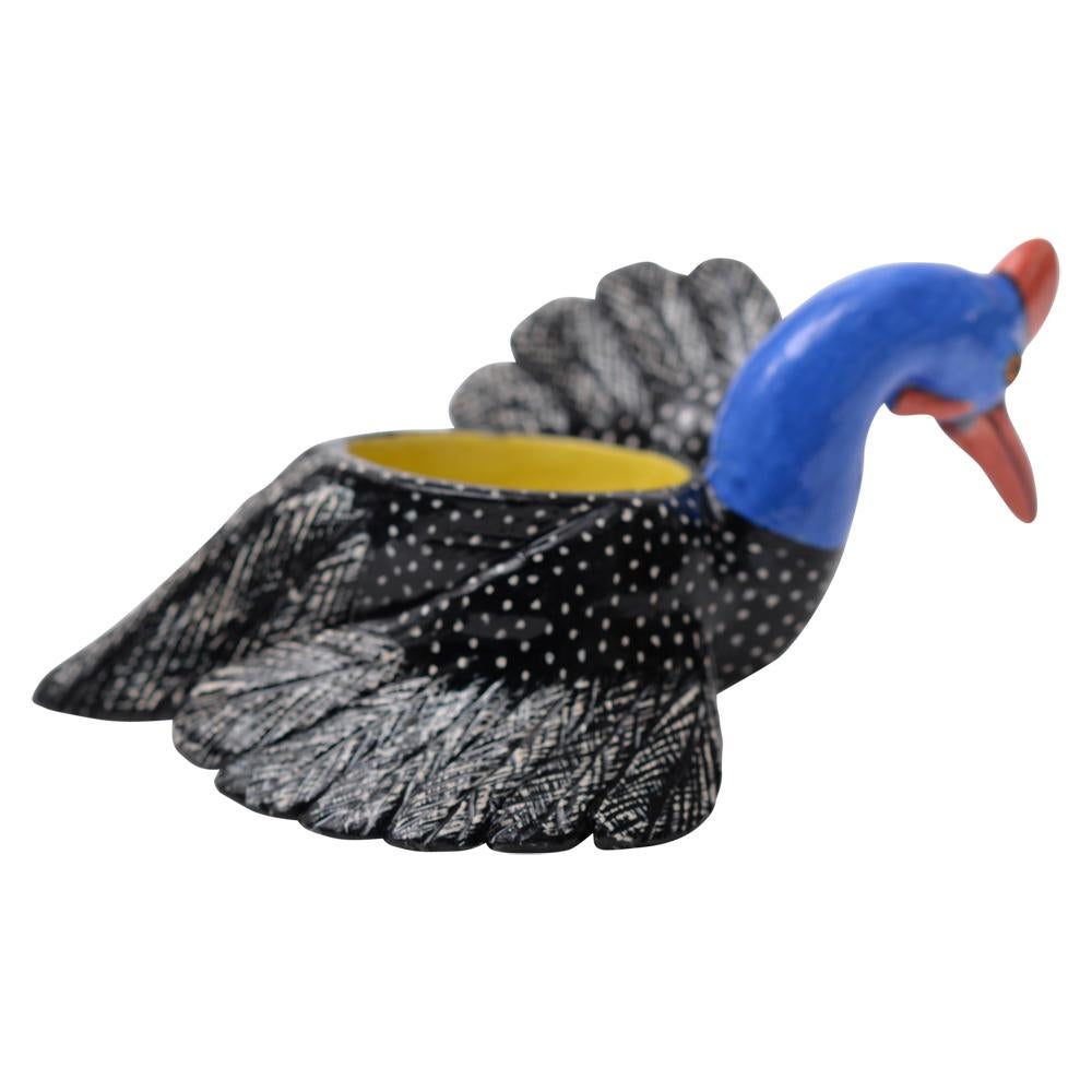 South African Ceramic  Egg Cup Guinea Fowl , hand made in South Africa For Sale