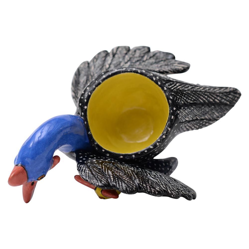 Ceramic  Egg Cup Guinea Fowl , hand made in South Africa In Excellent Condition For Sale In North Miami, FL