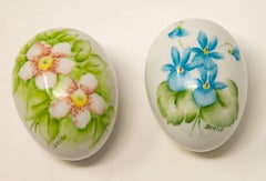 Ceramic Eggs with Floral Motif