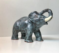 Elefante de cerámica de Michael Andersen, Dinamarca, años 70