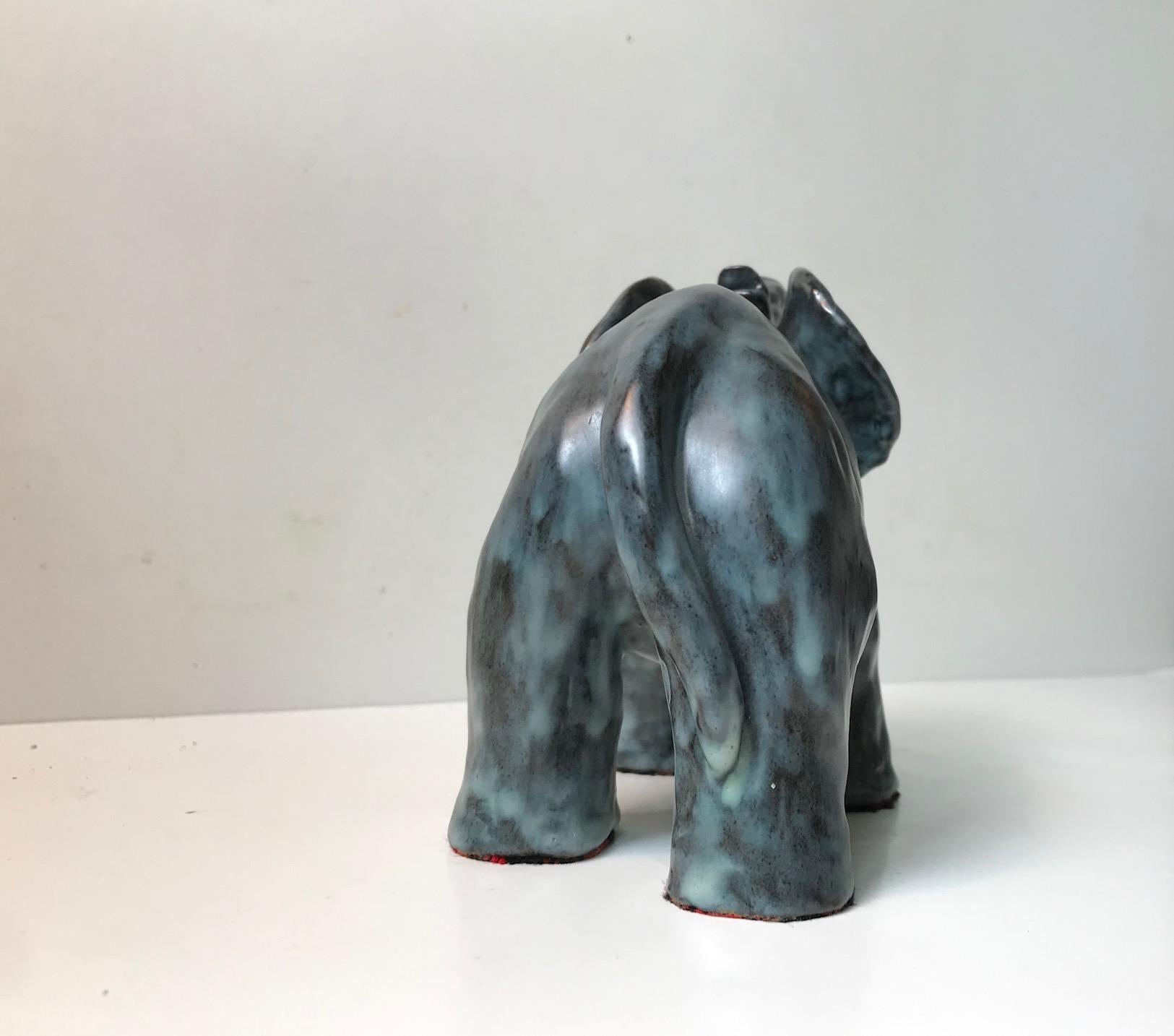 Danish Ceramic Elephant by Michael Andersen, Denmark, 1970s For Sale