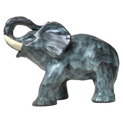 Vintage Ceramic Elephant by Michael Andersen, Denmark, 1970s