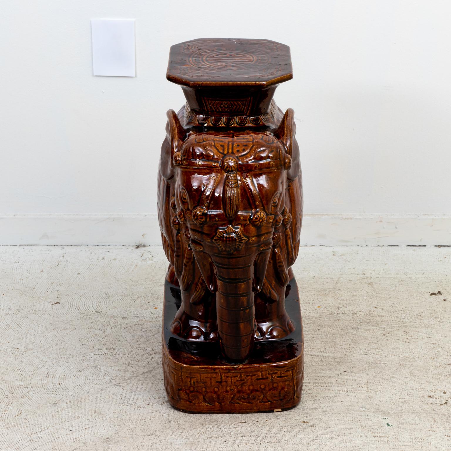 Ceramic Elephant Garden Seat 2