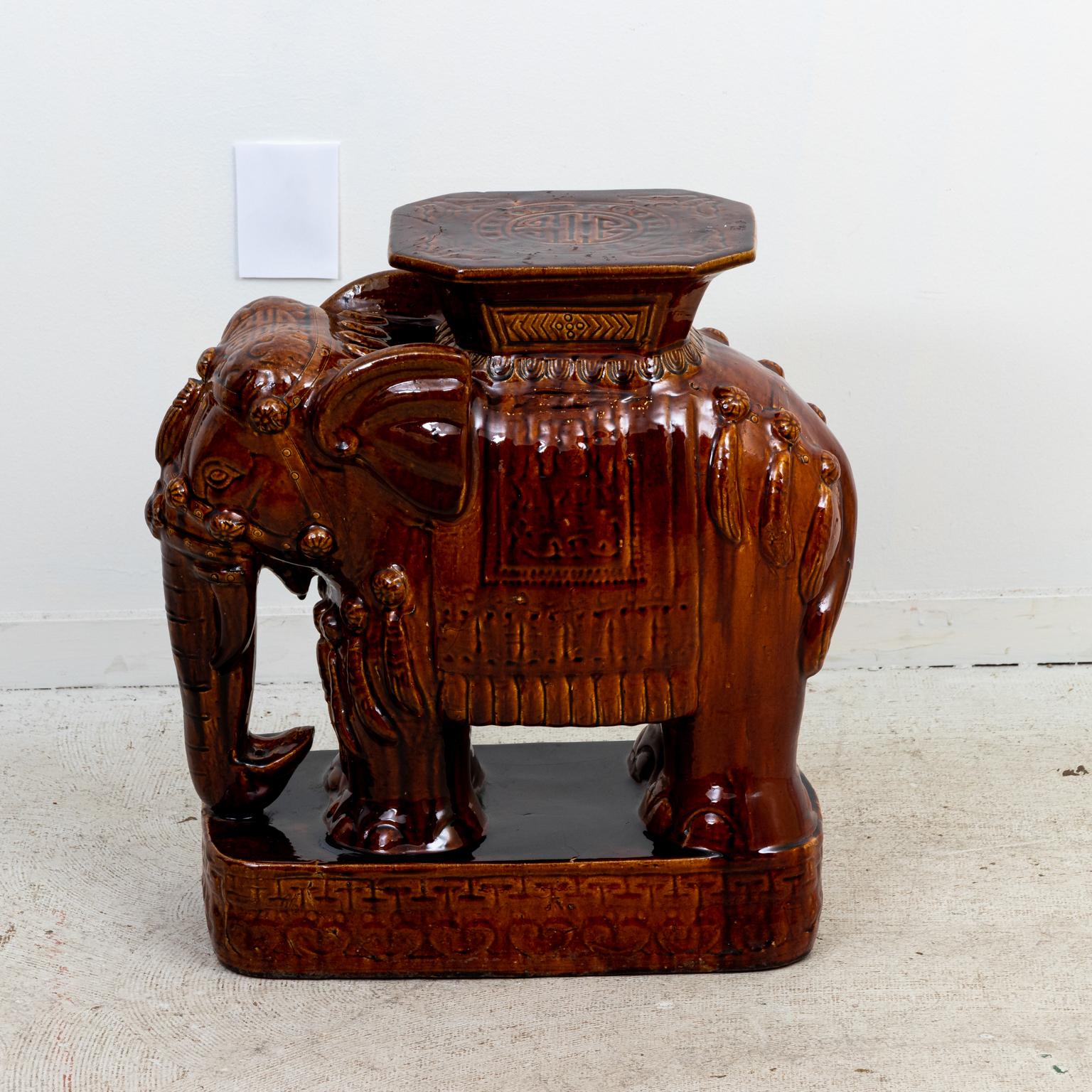 Ceramic Elephant Garden Seat 3