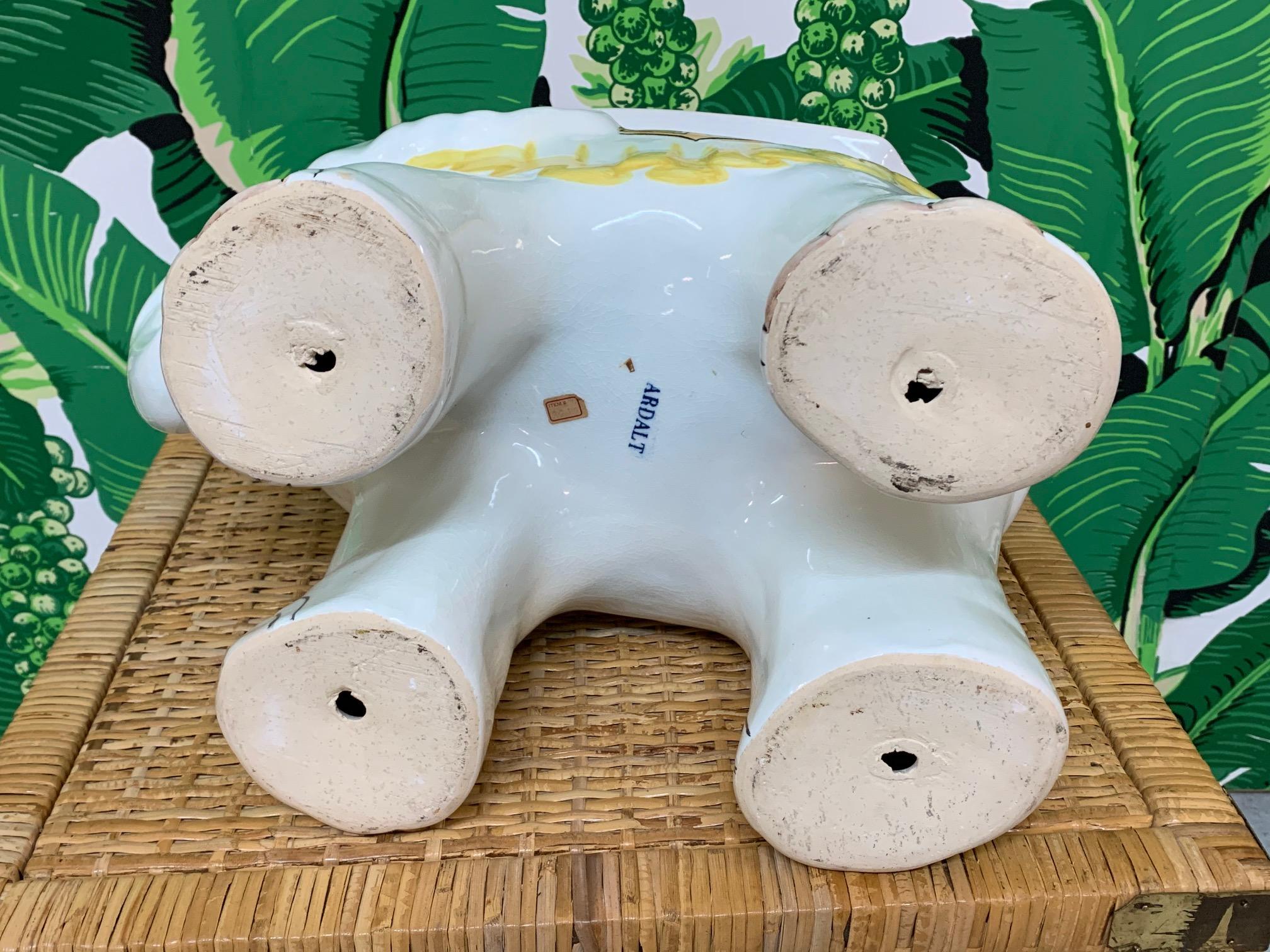 Ceramic Elephant Garden Stool 2