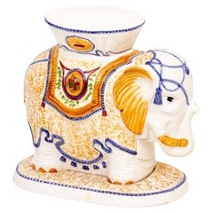 Ceramic Elephant Garden Stool