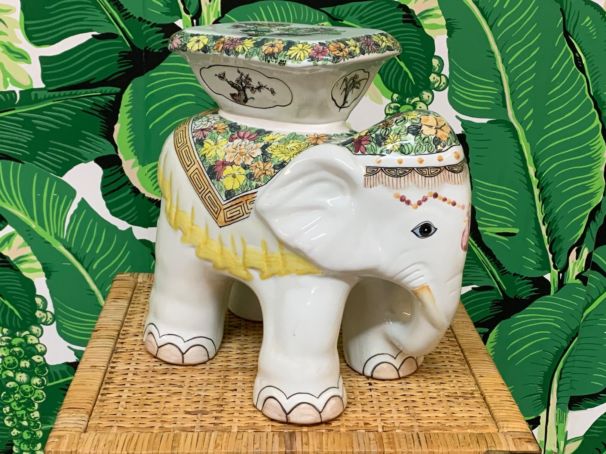 ceramic elephant stool