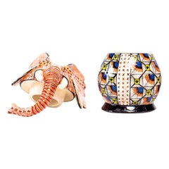 Ceramic Elephant Jewelry Box  , hand made in South Africa
