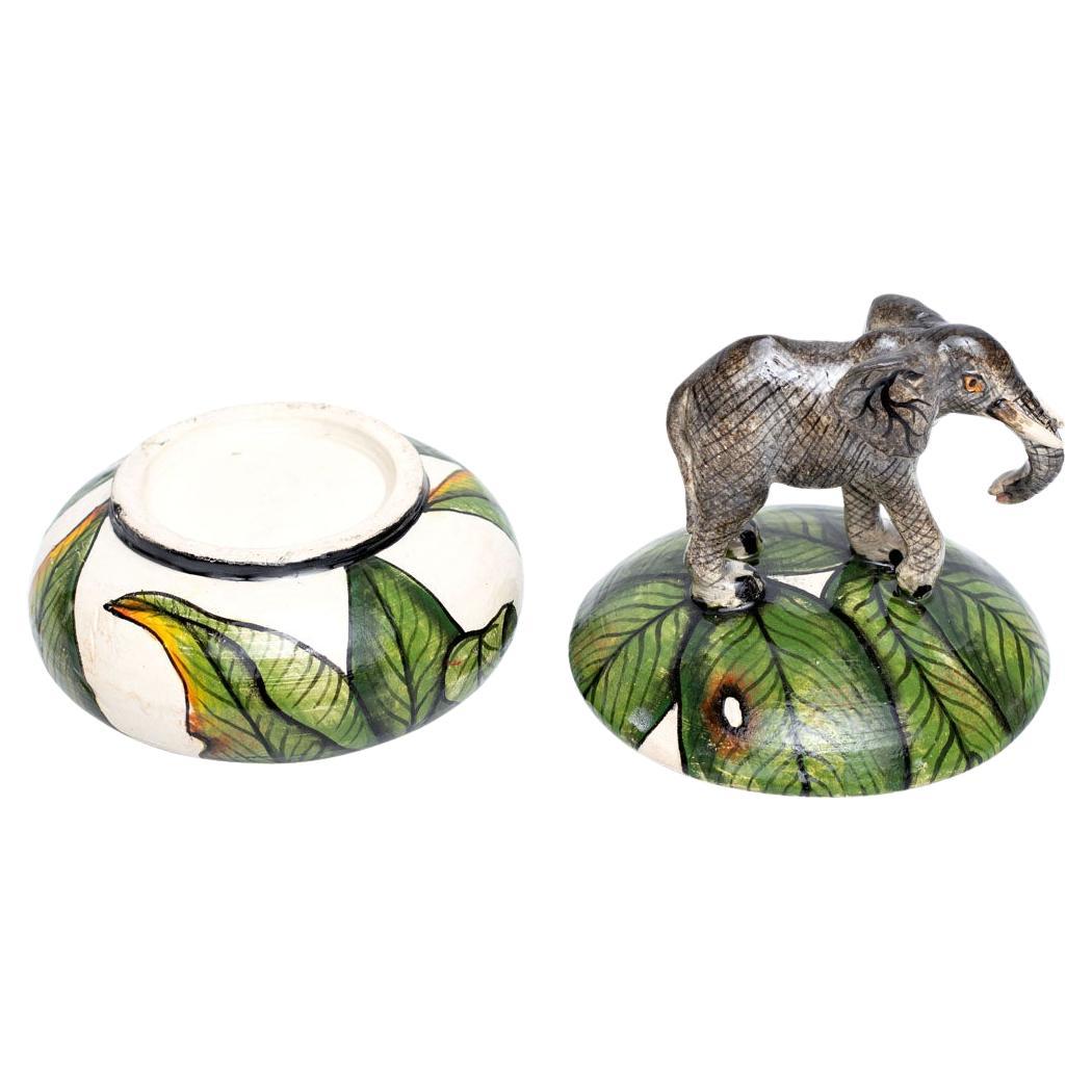 Modern Ceramic Elephant Jewelry Box , hand made in South Africa