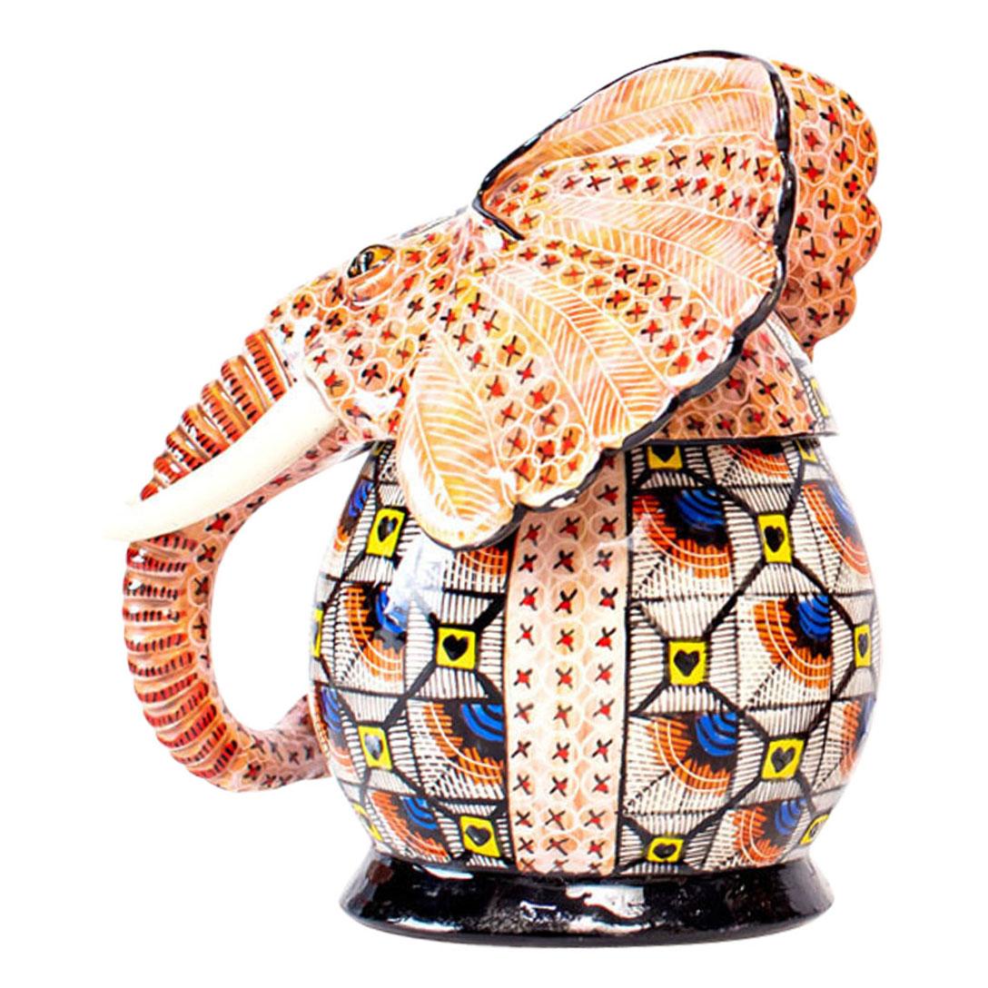 Modern Ceramic Elephant Jewelry Box  , hand made in South Africa