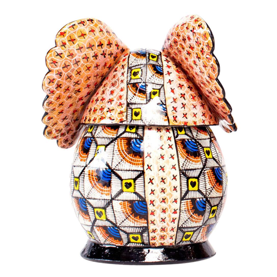 South African Ceramic Elephant Jewelry Box  , hand made in South Africa