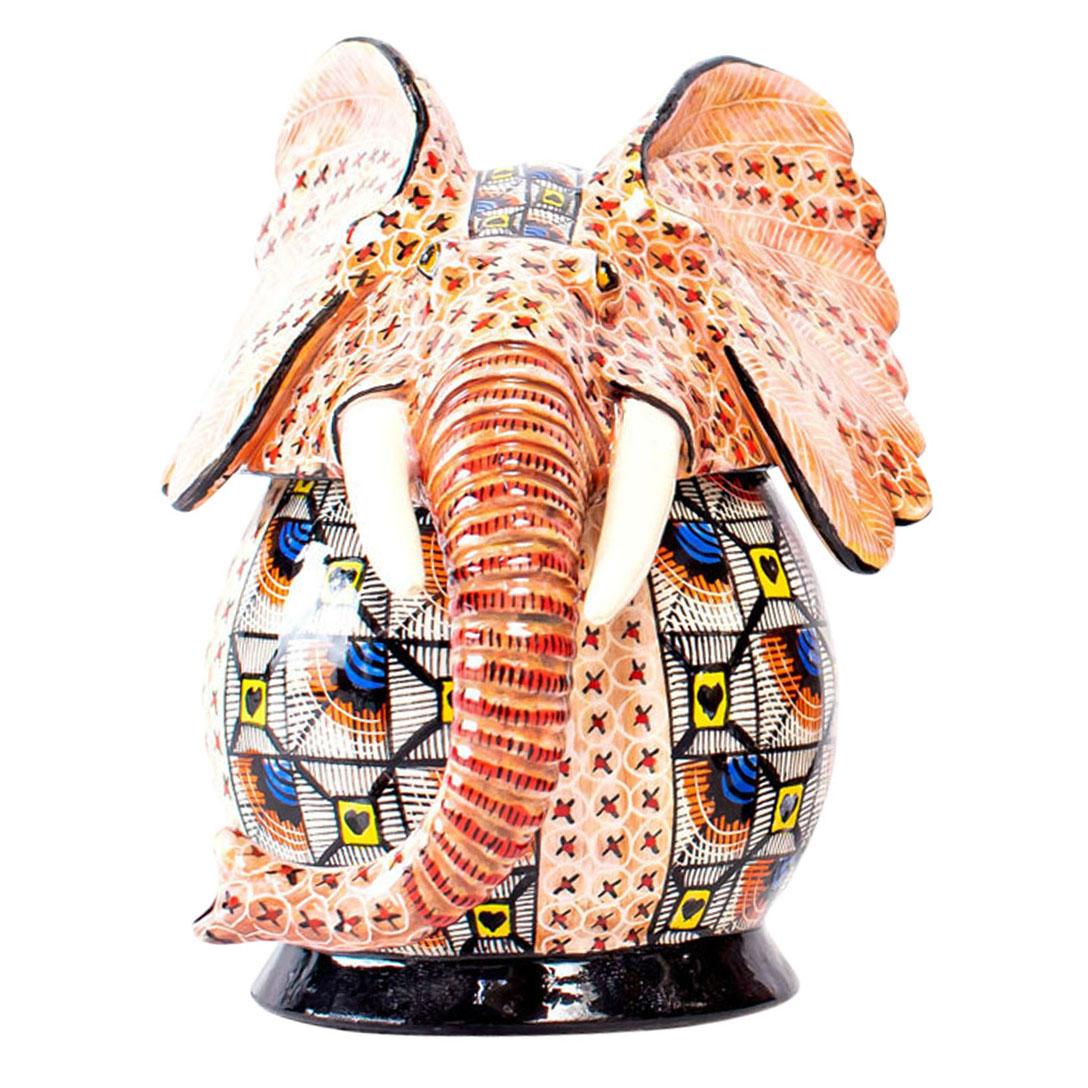 Ceramic Elephant Jewelry Box  , hand made in South Africa In Excellent Condition In North Miami, FL
