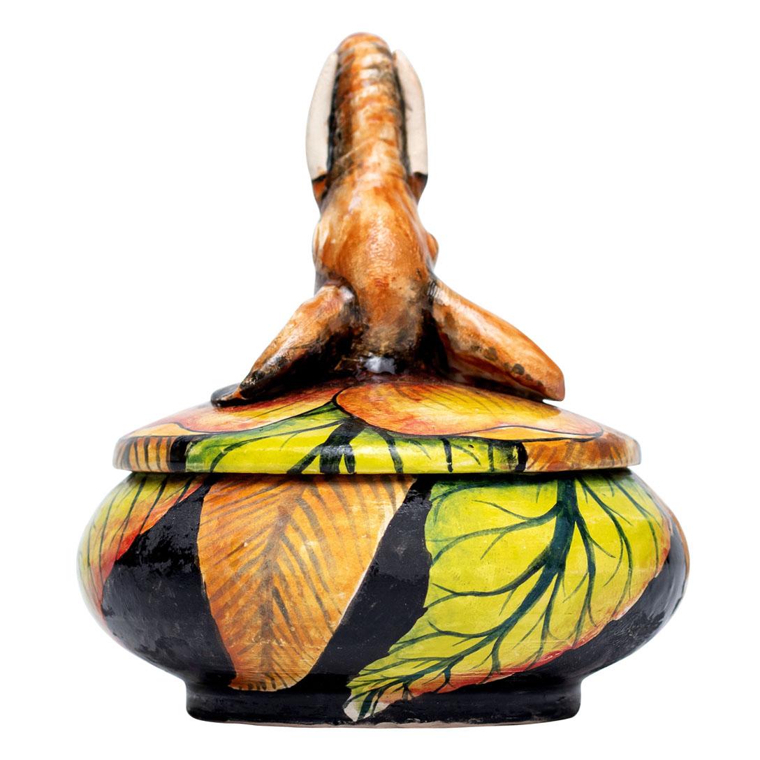 Contemporary Ceramic Elephant Jewelry Box , hand made in South Africa