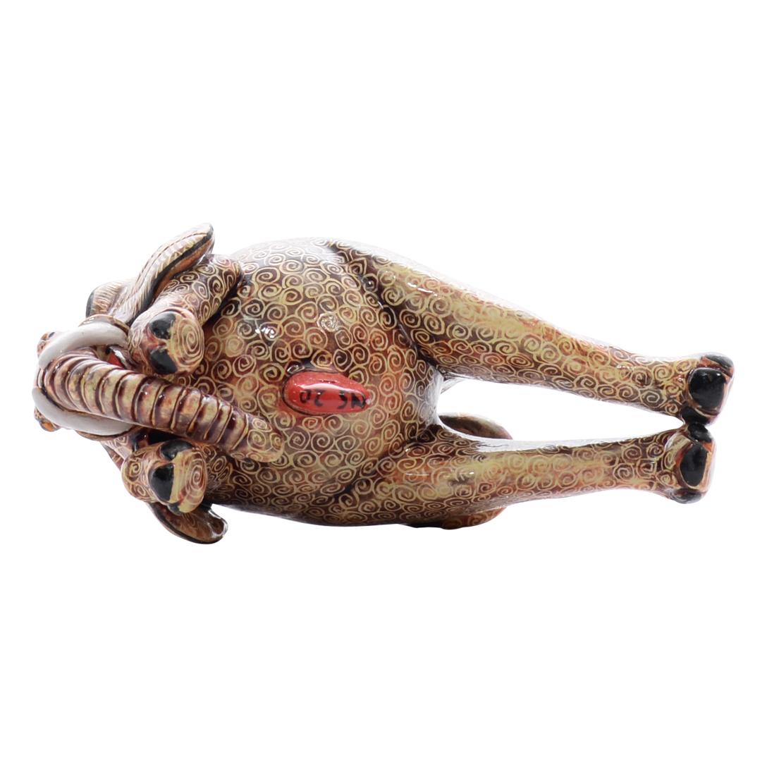 Modern Ceramic  Elephant  Ornament  , hand made in South Africa