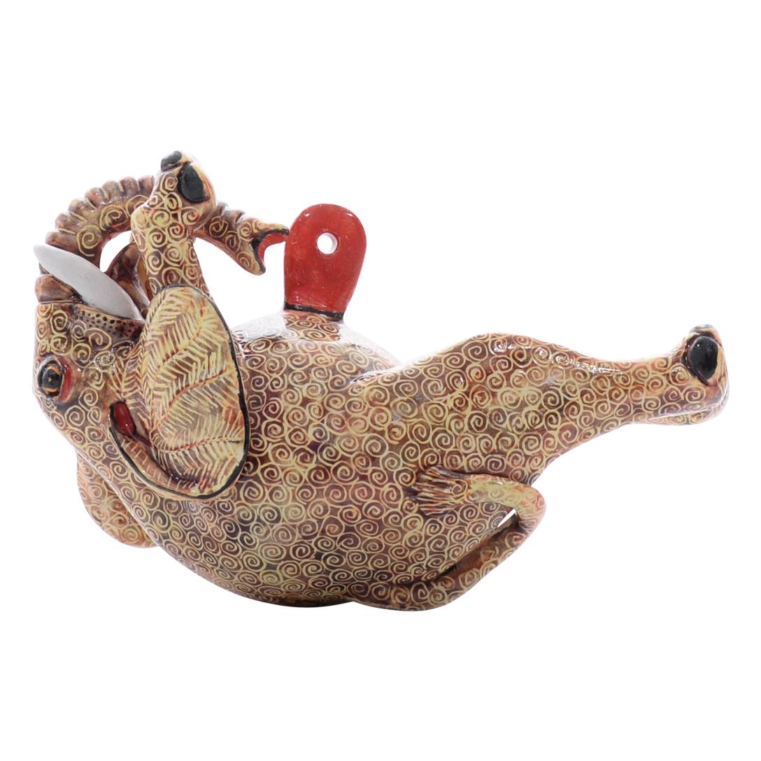 Hand-Painted Ceramic  Elephant  Ornament  , hand made in South Africa