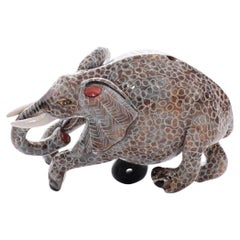 Elefante de cerámica Ornamento Hecho a mano en Sudáfrica