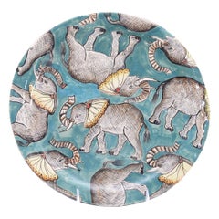 Ceramic Elephant Plate, Hand  made in South Africa