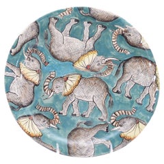 Ceramic Elephant Plate, Hand  made in South Africa