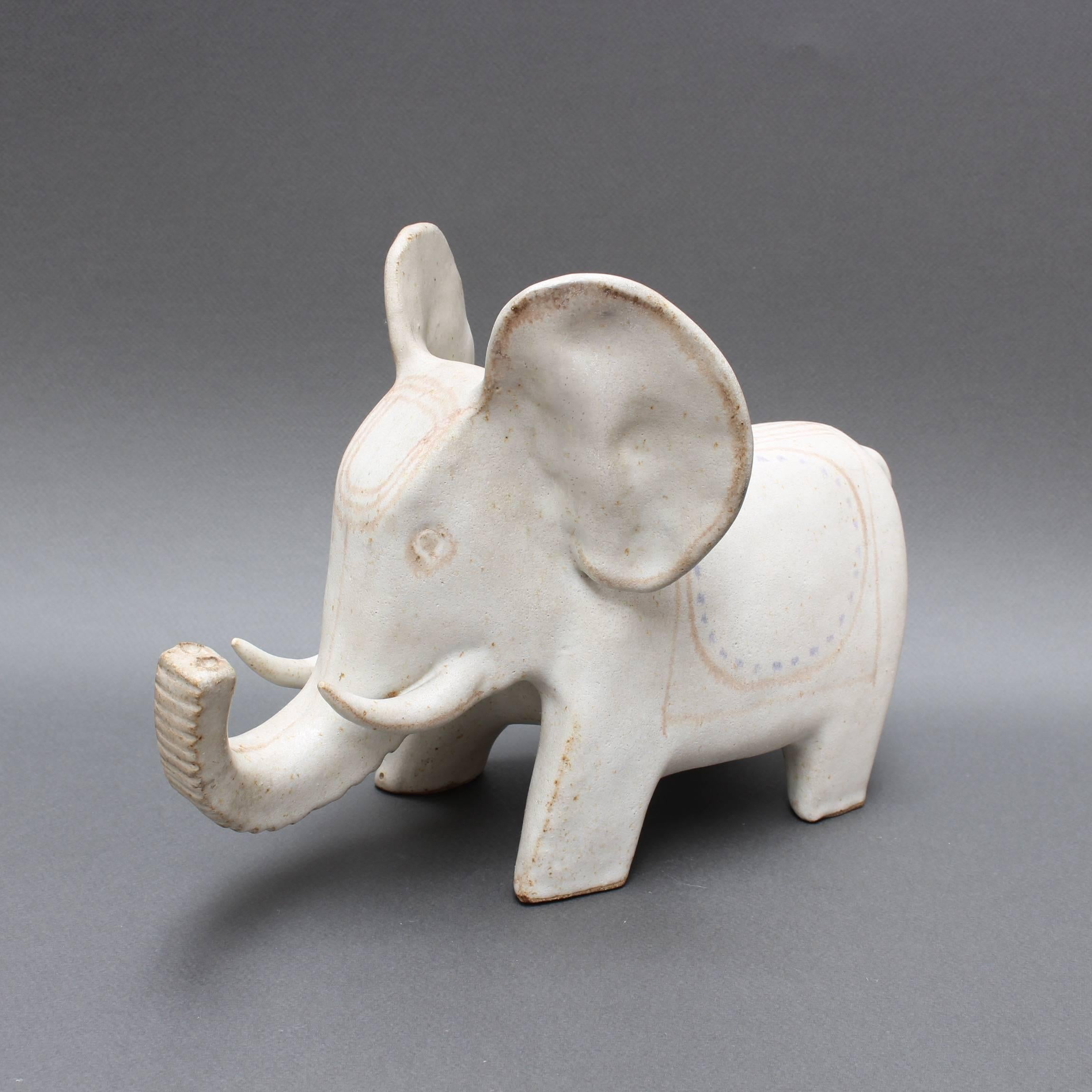 Ceramic Elephant Sculpture by Bruno Gambone, circa 1970s, Italy 3