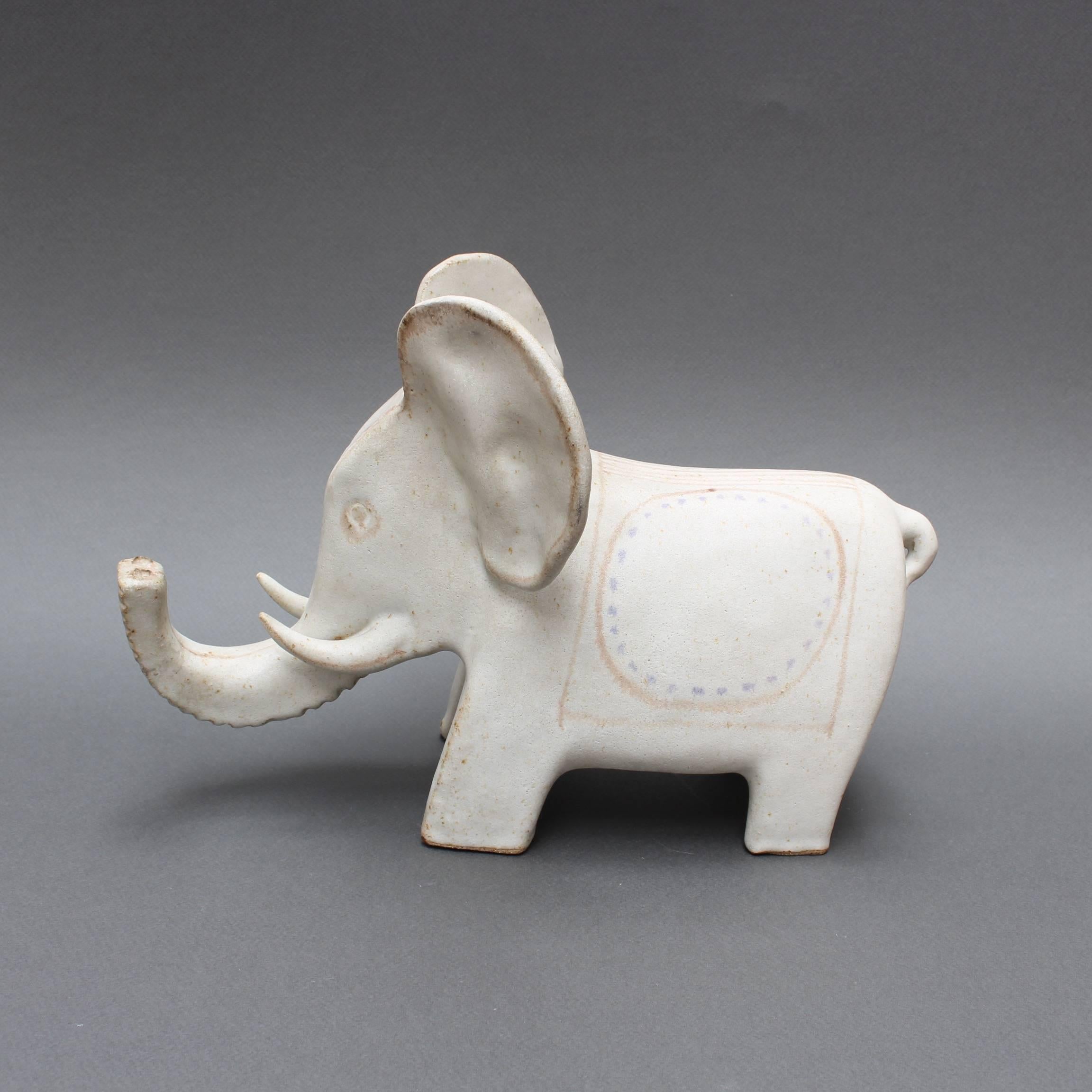 Ceramic Elephant Sculpture by Bruno Gambone, circa 1970s, Italy 4