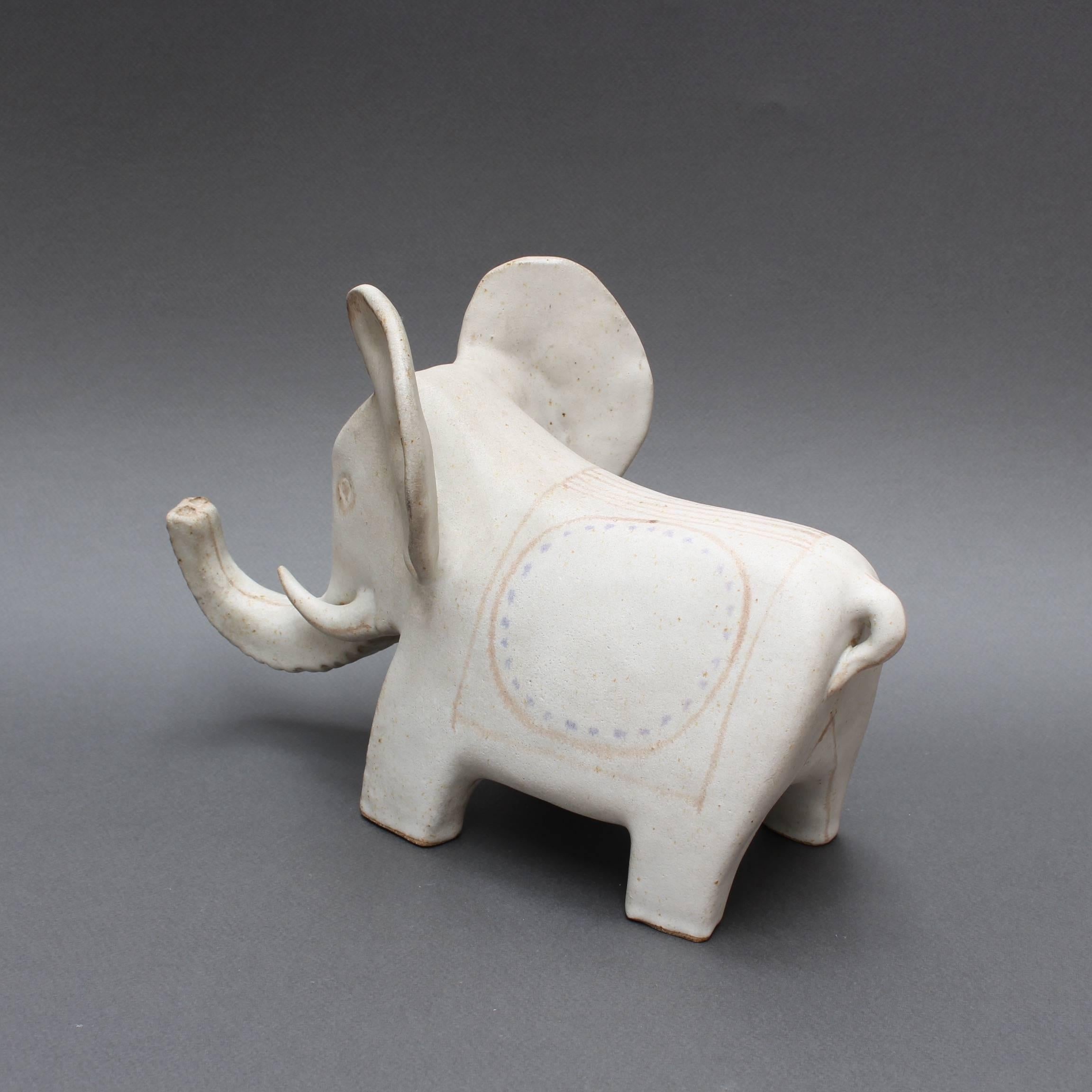 Ceramic Elephant Sculpture by Bruno Gambone, circa 1970s, Italy 5