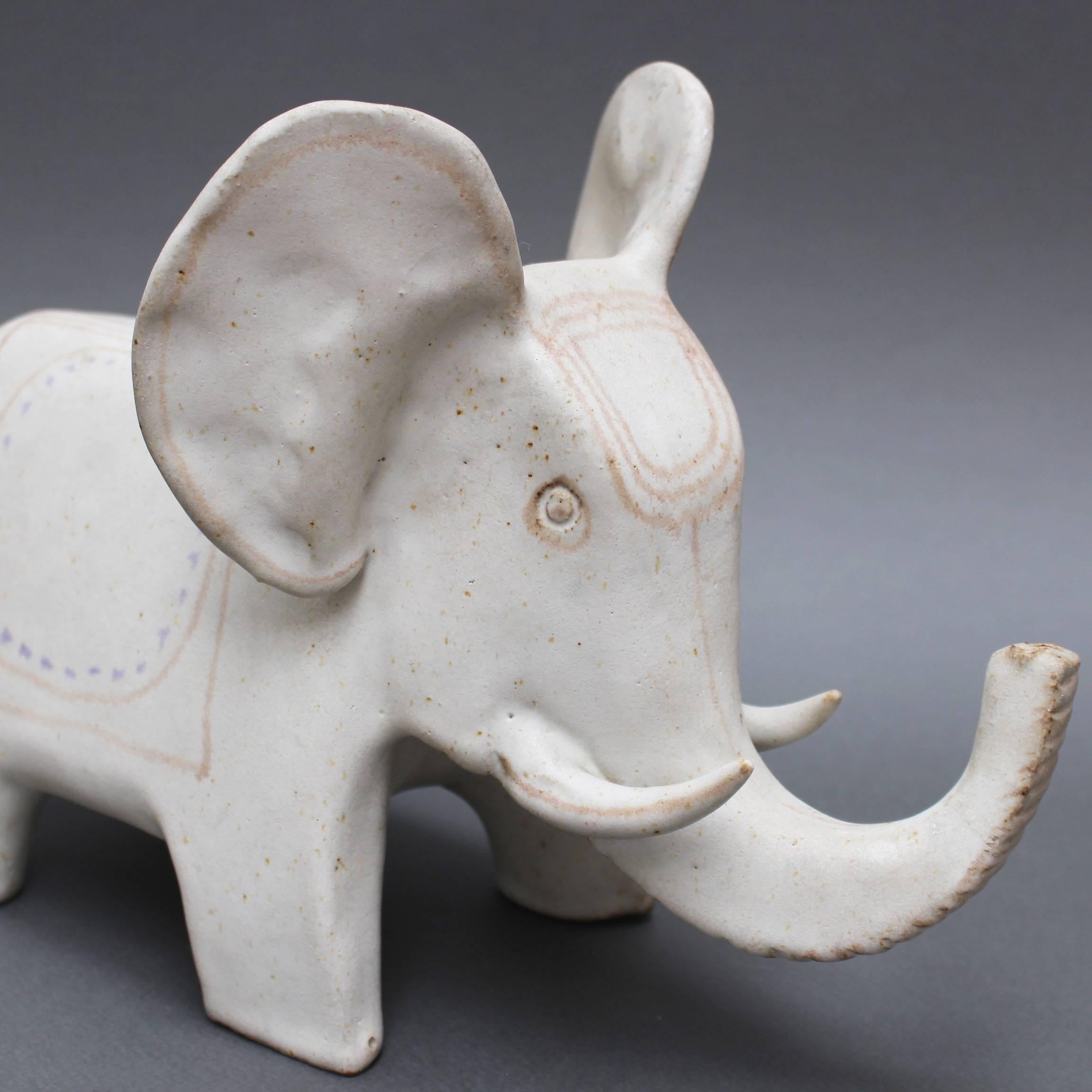 Italian Ceramic Elephant Sculpture by Bruno Gambone, circa 1970s, Italy