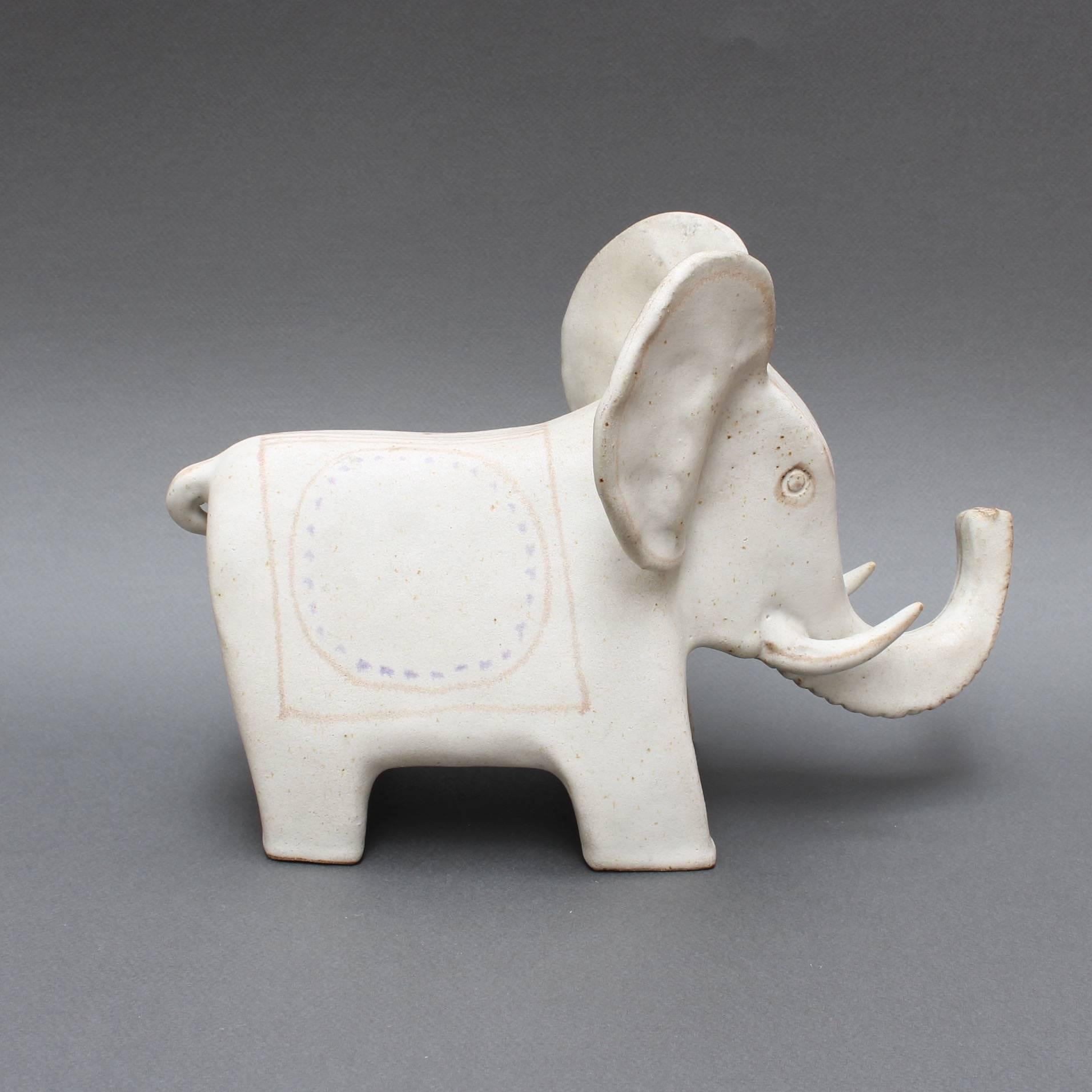 Ceramic Elephant Sculpture by Bruno Gambone, circa 1970s, Italy In Good Condition In London, GB