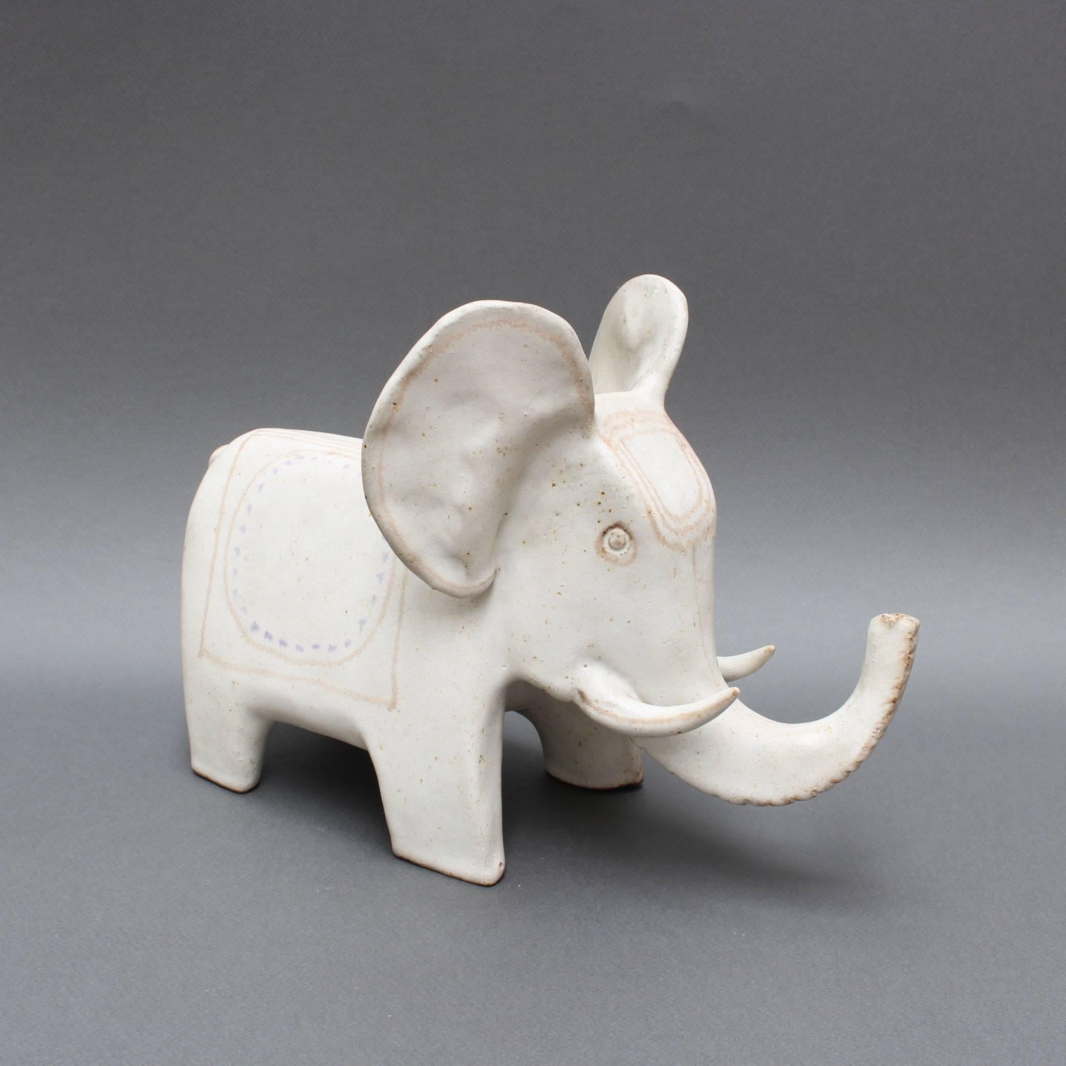 Late 20th Century Ceramic Elephant Sculpture by Bruno Gambone, circa 1970s, Italy