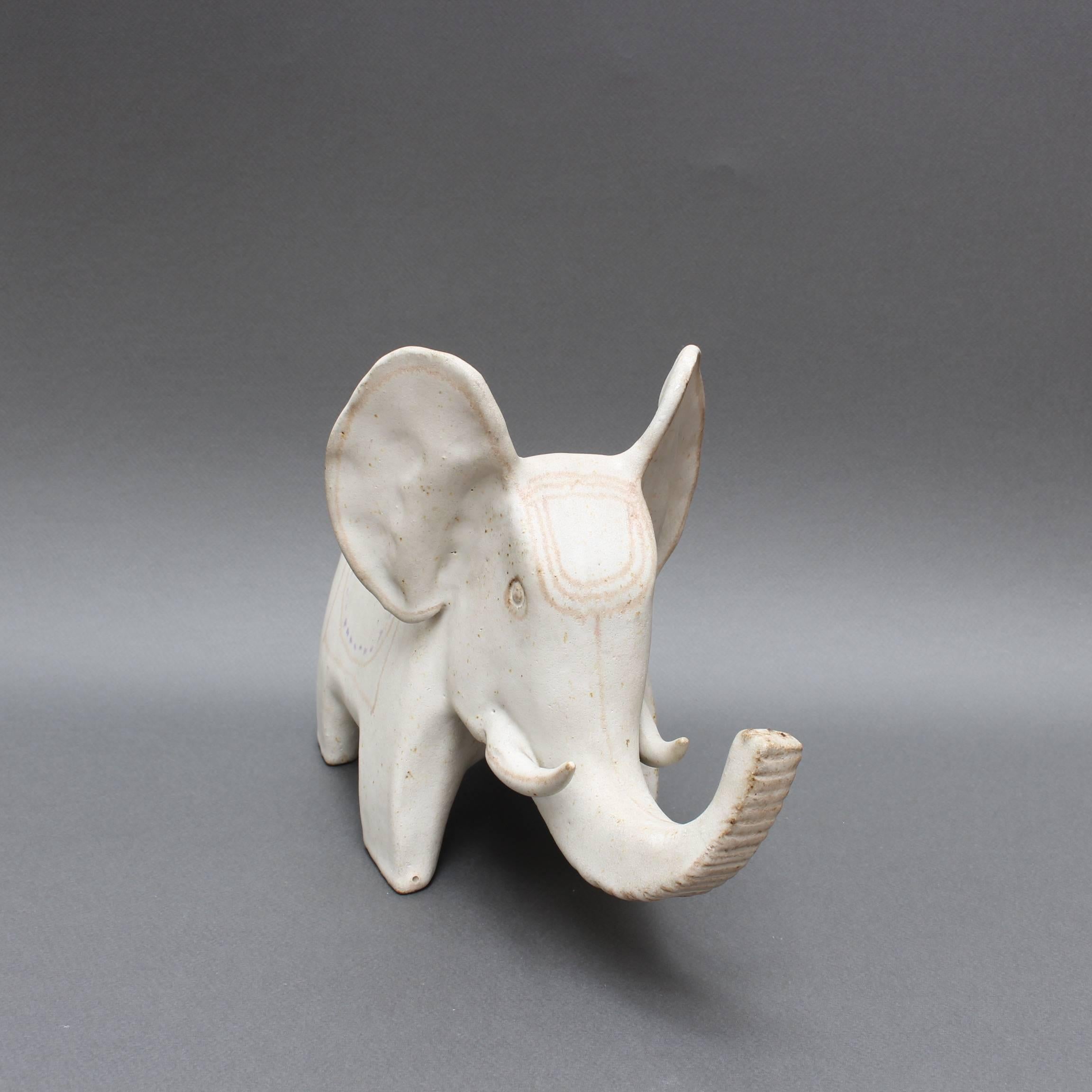 Ceramic Elephant Sculpture by Bruno Gambone, circa 1970s, Italy 1