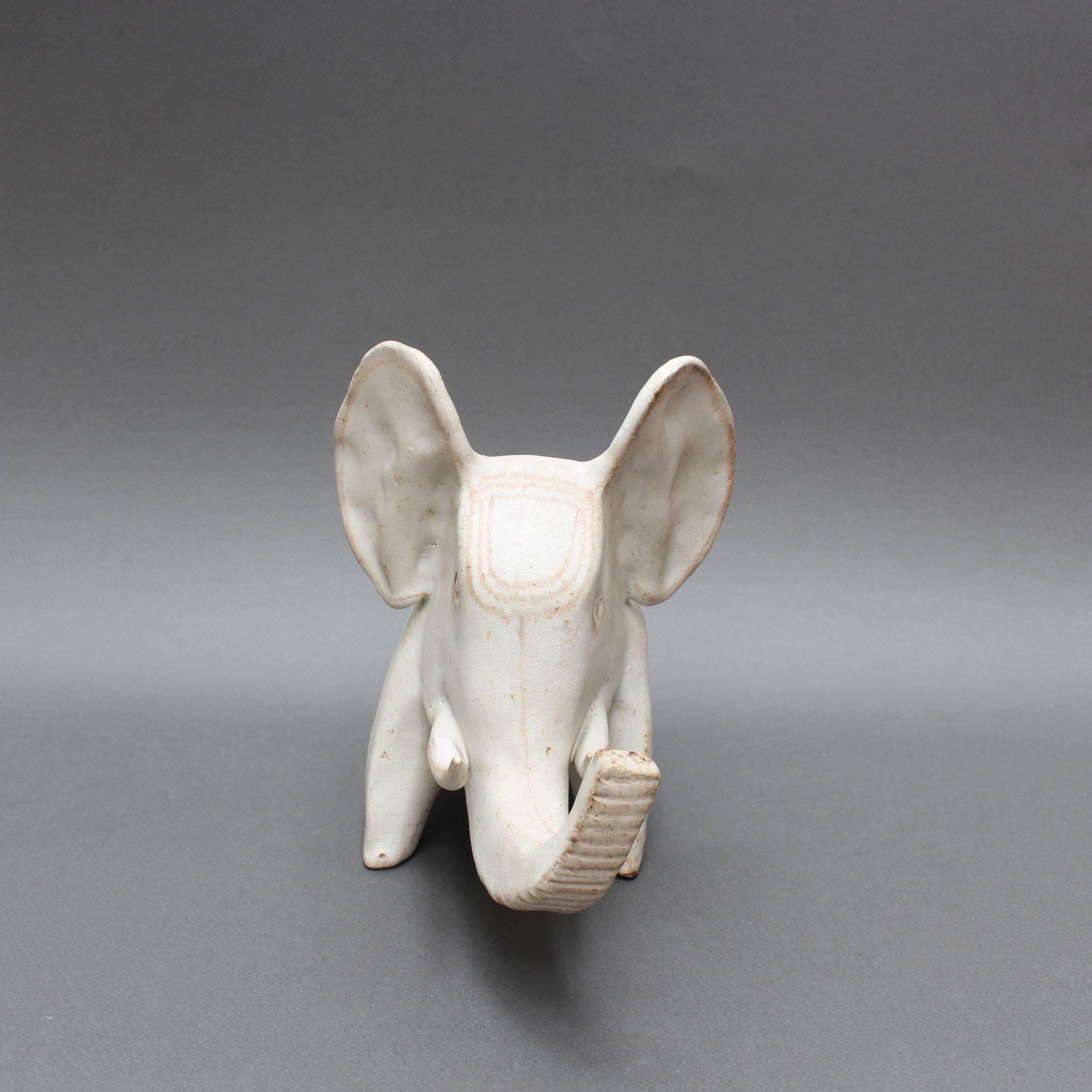 Ceramic Elephant Sculpture by Bruno Gambone, circa 1970s, Italy 2