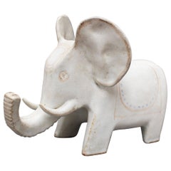 Ceramic Elephant Sculpture by Bruno Gambone, circa 1970s, Italy