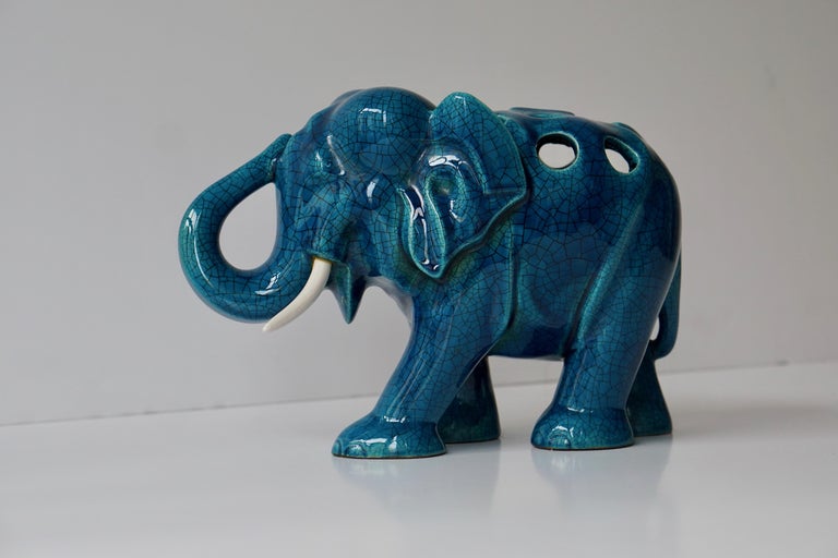 Ceramic Elephant Sculpture For Sale at 1stDibs