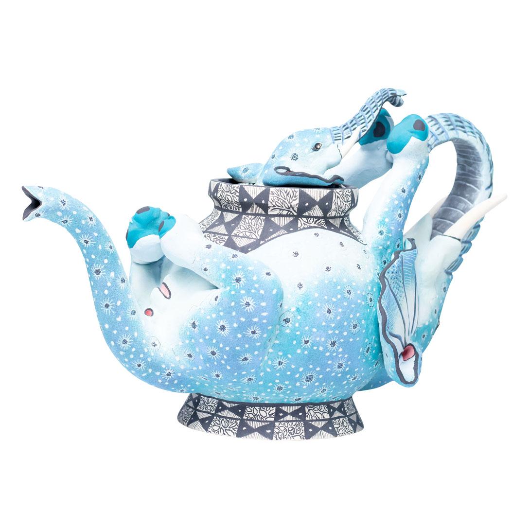 South African Ceramic Elephant Teapot  , hand made in South Africa