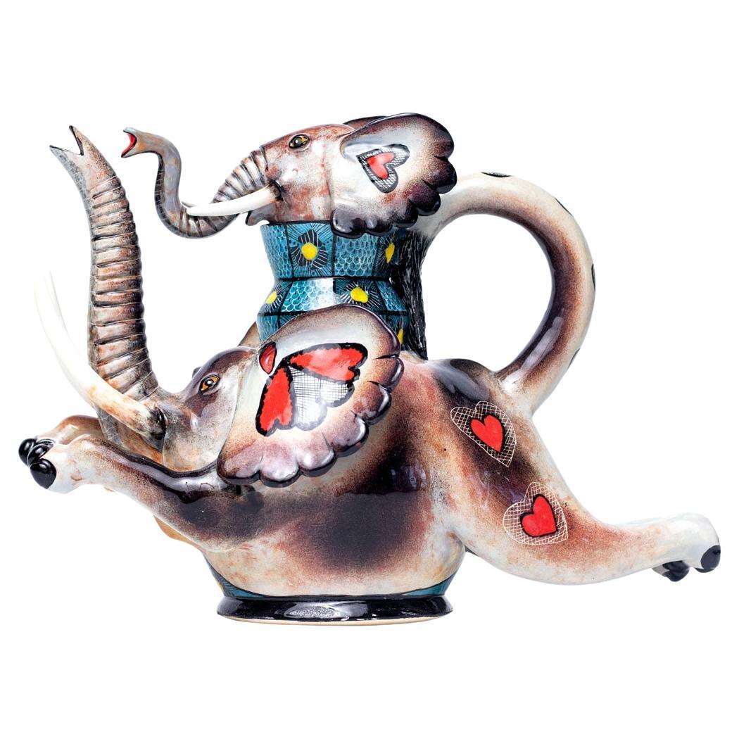 Ceramic Elephant Teapot  , hand made in South Africa