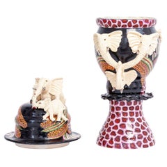 Elefante in ceramica  Urna  , realizzato a mano in Sudafrica