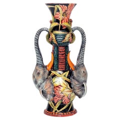 Vaso Elefante in ceramica, realizzato a mano in Sudafrica