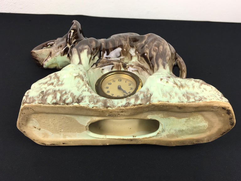 Ceramic Elephant with Clock, Belgium, 1950s For Sale 9
