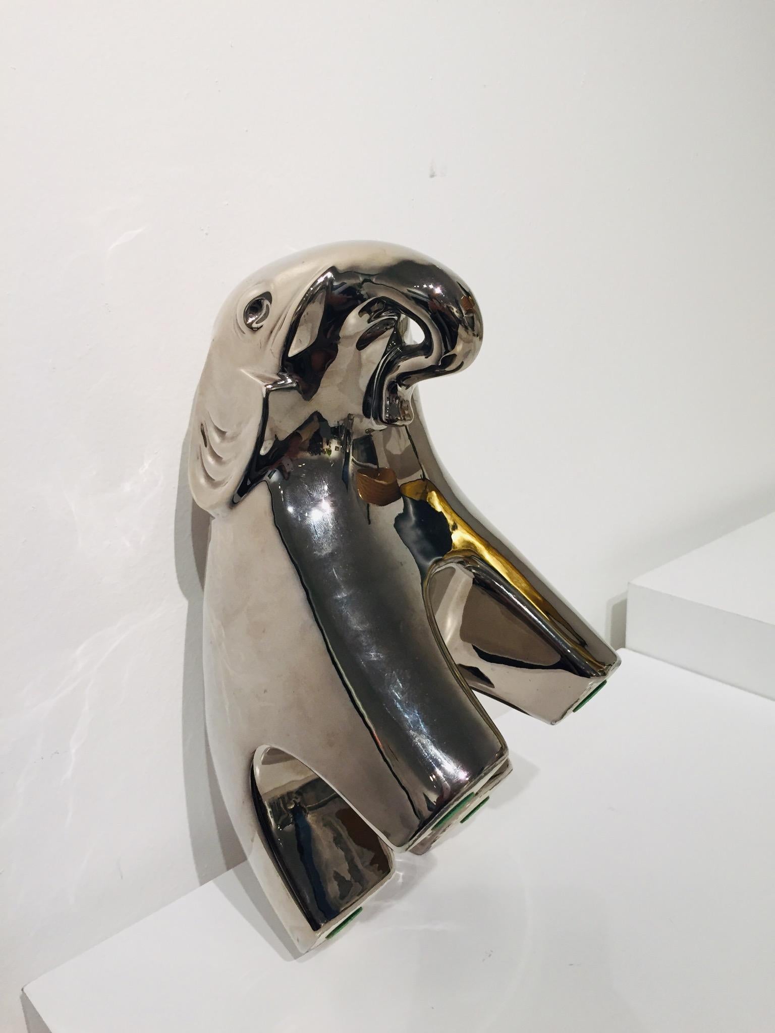 XX secolo Elefante in ceramica con finitura a specchio in vendita