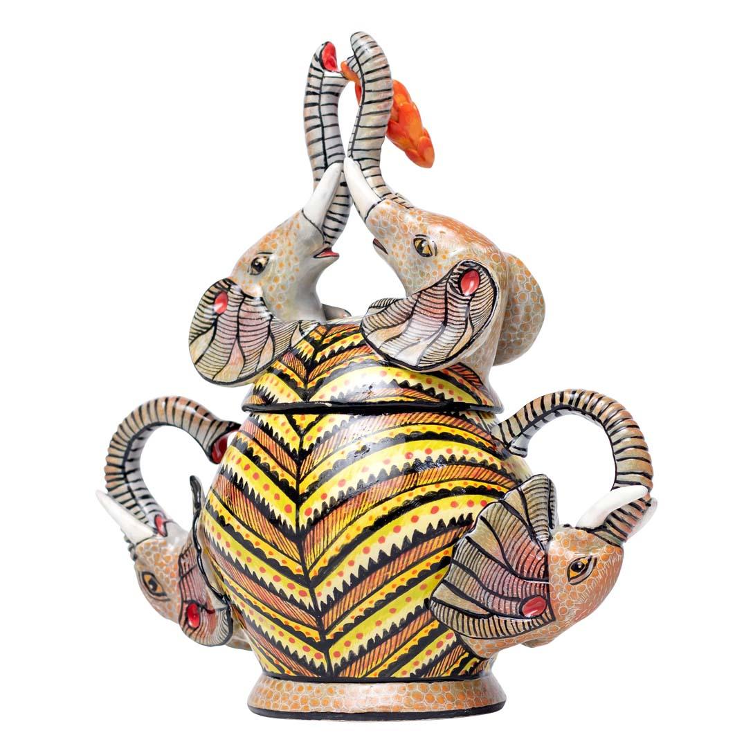 Elephant Jewelry Box

Discover the enchanting charm of the Elephant Jewelry Box, a beautifully crafted ceramic piece from Love Art Ceramic, designed in South Africa in 2024. This unique artwork stands at 7 inches high, 6 inches long, and 3 inches