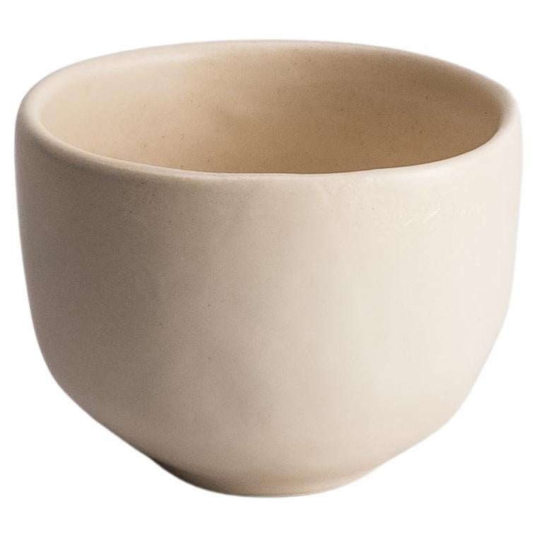 Ceramic Espresso Neutral Beige Cup 3 Oz, Unique Coffee Mug, Aesthetic Organic For Sale