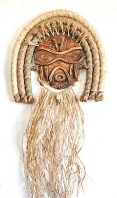 Ceramic Face Mask Wall Sculpture